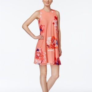 Calvin Klein Coral Floral Dress